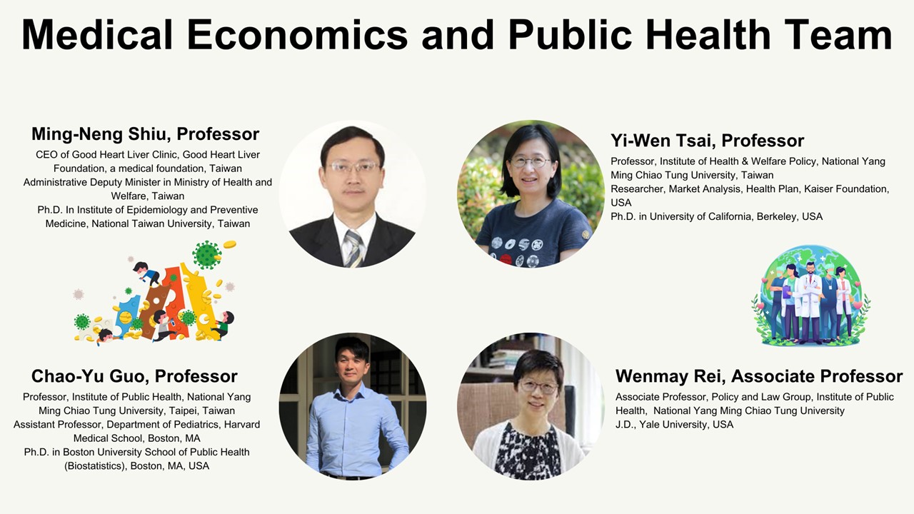 Health Economics and Public Health Team Member Photo: Professor Ming-Neng Shiu, Professor Yi-Wen Tsai